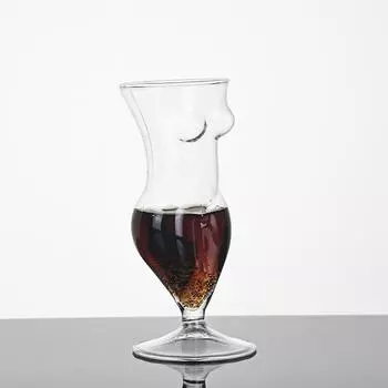 Body Shape Club Хрустальный коктейльный бокал для шампанского Боросиликатный бокал для бара Бокал для красного вина Beauty Lady бежевый