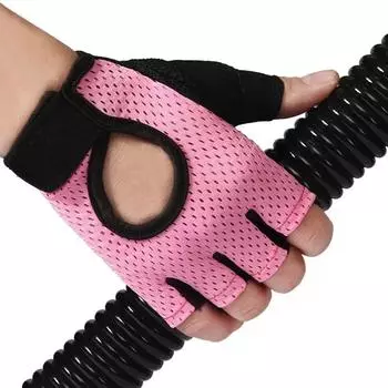Bodybuilding Workout Cycling Fingerless Gloves Gym Training Breathable Fitness Gloves Non-slip Ridding Gloves Men Women S чёрный