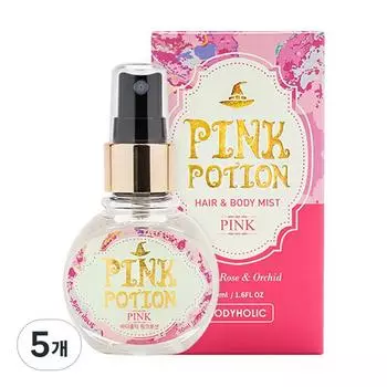 Bodyholic Pink Potion Body Mist Flower Scent, 50ml, 5 pcs.