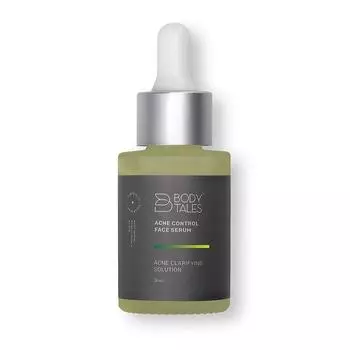 Bodytales Acne Control Сыворотка для лица Осветляющий раствор против прыщей 1 жидкая унция Уменьшение прыщей 30 ml чистый