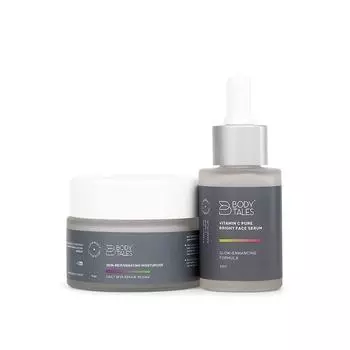 Bodytales Brightening Vitamin C Pure Bright Serum & Skin Rejuvenating Moisturizer (Набор из 2) 30 ml+50 g чистый