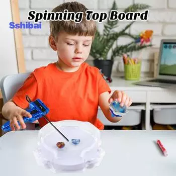 Боевая доска с волчком, прозрачная пластиковая сверхмощная многопользовательская игрушка в форме чаши с гироскопом, тренировочная площадка для детей, стадион белый