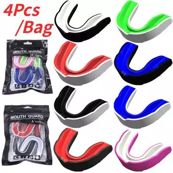 Боевая тренировочная капа, боксерская резинка, облегающая спортивная капа для взрослых, защита для футбола, борьбы, бокса, зубов 1set белый