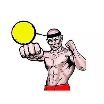 Боевой мяч Ци с повязкой на голову для тренировки рефлекторной скорости, боксерских упражнений для ударов по боксу