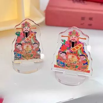 Бог богатства бренд прозрачный акрил большое состояние небольшое украшение студенческий офис настольное украшение для отправки друзьям God of Wealth to/10pcs