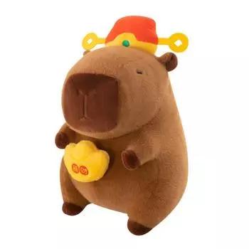 Бог богатства Капибара плюшевая кукла мультфильм Капибара пушистая кукла Капибара плюшевая игрушка подарок на день рождения 30cm
