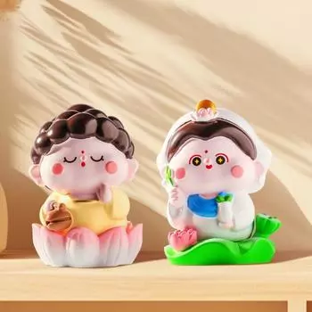 Бог богатства китайская статуя бога удачи куклы фэн-шуй статуя Будды маленькая фигурка монаха автомобиль 2