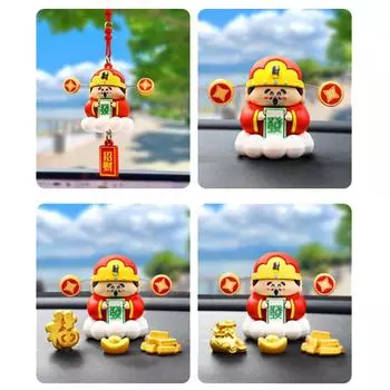 Бог богатства украшение силиконовый мультяшный кулон Caishen удачи фен-шуй статуя бога удачи аксессуары для дома и салона автомобиля