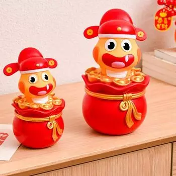 Бог богатства Змея Копилка Китайский Новый год Зодиак Талисман Статуэтка Змеи Год Змеи Монета Копилка Домашний офис Книжная полка Рабочий стол L