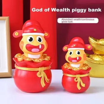 Бог богатства Змея Копилка Китайский Новый год Зодиак Талисман Змея L