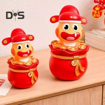 Бог богатства Змея Копилка Китайский Новый год Зодиак Талисман Статуэтка Змеи Год Змеи Монета Копилка Домашний офис Книжная полка Рабочий стол L