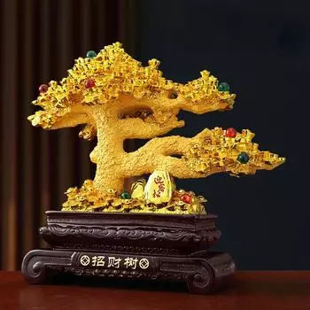 Богатство Дерево богатства Украшение дерева богатства Добро пожаловать домой Гостиная Тумба под телевизор Винный шкаф Декор Изделия из смолы Подарки