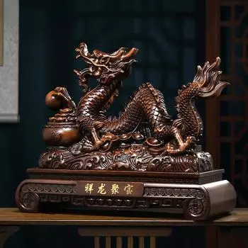 Богатство привлекает удачу Xianglong Jubao Zhaocai Jinlong украшения подарок для гостиной фойе офисное украшение