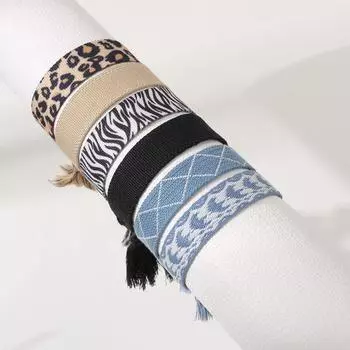 Богемия, комплект браслетов из 2 предметов для женщин, зебра с леопардовым принтом, браслеты дружбы на шнуровке, очаровательные ювелирные изделия ручной работы, подарки для девочек