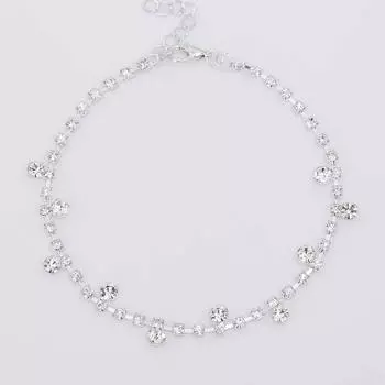 Богемия круглый кристалл сплав металлическая цепочка ножной браслет женский заявление ювелирные изделия подарок на вечеринку ARI