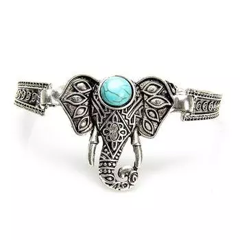 Богемия Мода Ретро Стиль Разнообразие Бирюзовый Браслет Сова Слон