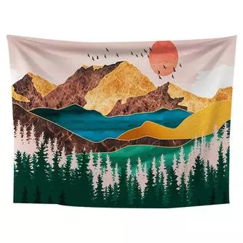 Богемная мандала, подвесная ткань, пейзаж, лес, череп, голова, украшение для дома, спальни, гостиной, фон, настенный гобелен 75x75cm30x30inch