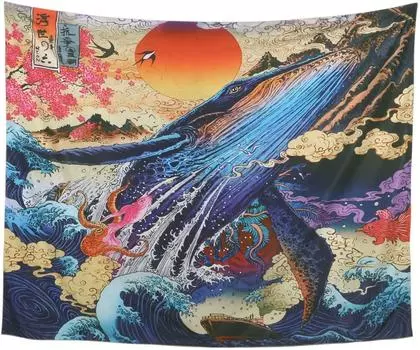 Богемная настенная ткань, Гобелен, Цветочное искусство, Подвесная ткань, Украшение спальни, Картина, Фоновая ткань для гостиной, 95*73