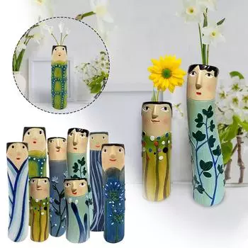 Богемная семейная ваза Забавные гуманоидные семейные декоративные вазы Цветочные вазы Настольная ваза F