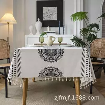 Богемная скатерть Скатерть Скатерть для обеденного стола Прямоугольная Скатерть для кофейного столика Скатерть для обеденного стола Круглая скатерть 140*100