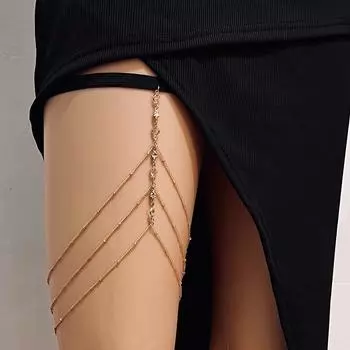 Богемная трехслойная металлическая цепочка на бедро с бахромой и кристаллами и жемчугом, женская летняя модная сексуальная пляжная цепочка на ногу золотистый
