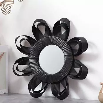 Богемное косметическое зеркало, круглое зеркало, декоративное зеркало ручной работы из соломы