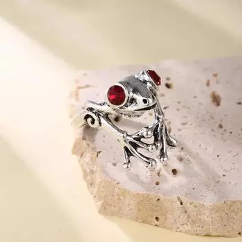 Богемное красное хрустальное лягушка, регулируемое женское кольцо для мужского бара, вечерние, день рождения, Рождество, юбилей, подарок, комплект ювелирных изделий resizable