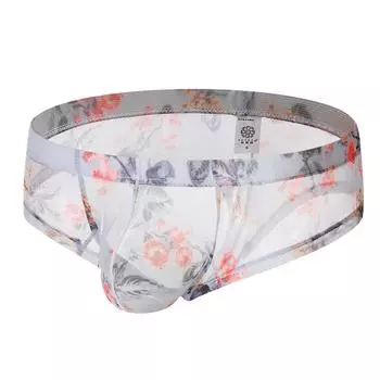 Богемное мужское нижнее белье с принтом, маленькие трусы-боксеры S белый