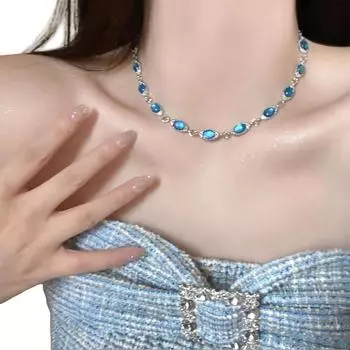 Богемное ожерелье Простое ожерелье Красивое ожерелье с кубическим цирконием Ожерелье из бусин Подходит для различных случаев 75