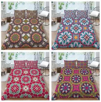 Богемное постельное белье, пододеяльник, наволочка, AU/EU/US, односпальная/двуспальная кровать, полный размер, мягкий удобный пододеяльник, украшение для дома DE 100x135cm