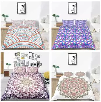 Богемное постельное белье, пуховое пододеяльник, домашнее постельное белье, пододеяльник, наволочка, односпальная/двуспальная кровать, полноразмерное мягкое и удобное украшение для дома DE 100x135cm