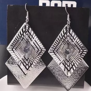 Богемные геометрические серьги-капли золотого цвета в форме листьев гинкго билоба для женщин, эффектные серьги, ювелирный аксессуар в панк-стиле 4