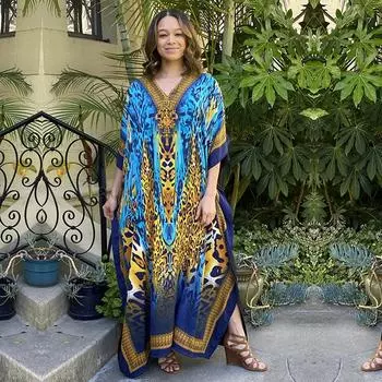 Богемные накидки с принтом, сексуальное летнее пляжное платье, женская пляжная одежда, купальник, бикини, саронги One Size янтарь