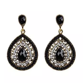 Богемные серьги-подвески в стиле бохо для женщин, винтажные серьги, модные украшения, этнические серьги зелёный