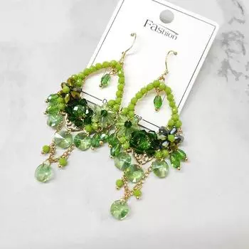 Богемные серьги ручной работы с преувеличенными кристаллами, темпераментная личность, японские и корейские серьги с цветком Мори, женские серьги красный