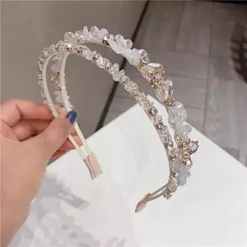 Богемные стразы Стеклянные камни Ручной работы Повязки на голову Ободки для волос Для женщин Девушек Аксессуары для волос