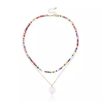 Богемные женские разноцветные бусины ручной работы ожерелья с любовью ювелирные изделия подарок разноцветный