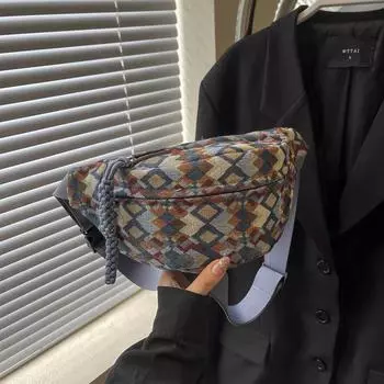 Богемный бархатный ремень для женщин Fanny Pack банан поясная сумка на бедро сумка через плечо нагрудный карман мода