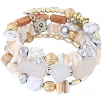 Богемный браслет, винтажные бирюзовые бусины, браслет-цепочка для женщин, ювелирный подарок