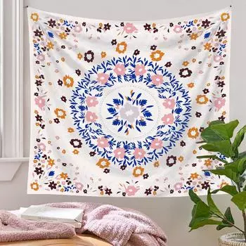 Богемный гобелен Ins гобелен фон настенная ткань цветочная подвесная ткань психоделическое настенное одеяло Amazon гобелен на заказ 73*95CM