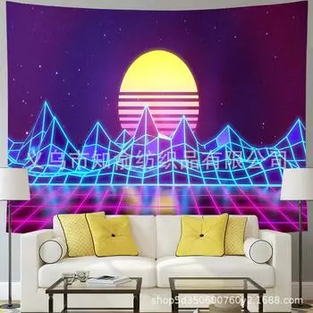 Богемный гобелен с природным пейзажем, подвесная ткань для гостиной, декоративная ткань, гобелен для комнаты 95*73