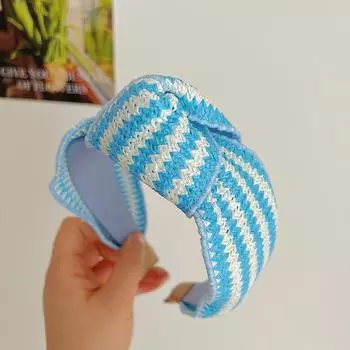 Богемный Этнический Летний Красочный Плетеный Узел Соломенная Повязка на Голову Ободок Взрослые Аксессуары для Волос Украшения для Волос