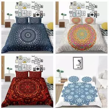 Богемный комплект постельного белья для спальни, пододеяльник, наволочка, простыня/двуспальная кровать, полноразмерное постельное белье, украшение дома Baby 100x135cm