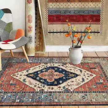 Богемный ковер Европейская спальня Ретро Гостиная Журнальный столик Напольный ковер Этнический стиль Домашний декор Ковер 50x160cm