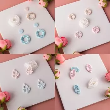 Богемный кружевной волнистый узор Цветочный геометрический Мягкая керамика Резак для полимерной глины Форма для резки