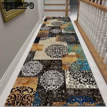 Богемный проход для прихожей, длинные ковры, лестница, коридор, домашний декор, свадебный коврик для отеля, европейский длинный коврик для входной двери