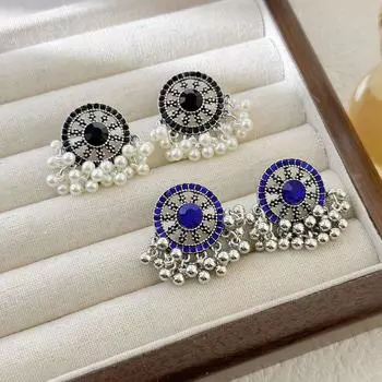 Богемный ретро искусственный жемчуг серьги роскошь без проколотых сережек