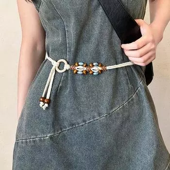 Богемный Ретро Этнический Стиль Поясная Веревка Для Женщин Девушек Простой Пояс Для Платья Ручной Работы Поясная Цепочка Аксессуары для Одежды Подарки