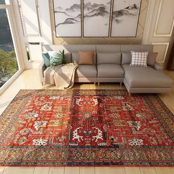Богемный винтажный ковер с персидским принтом, украшение для дома, марокканский ковер для гостиной, спальни, моющийся нескользящий ковер большого размера 80cmx120cm