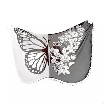 Богемный женский купальник-бабочка, накидка, пляжная одежда для поездок, прогулок, летних выходов S